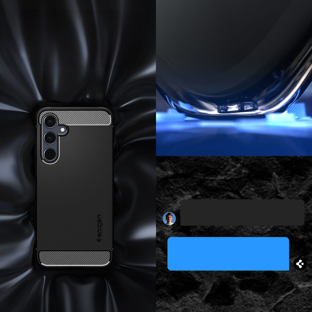Etui Spigen Rugged Armor do Galaxy A55 5G, czarne